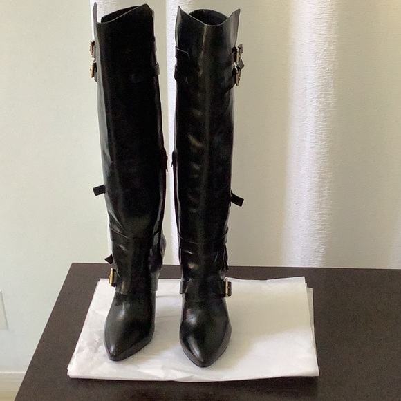 Roberto Cavalli high heels boots black leather s40 - Picture 2 of 5